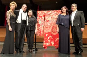 L-R Sachi Liebergesell, Joseph & Maria Gimma Denise Goben & tenor Ricardo Tamura. Photo by Judy Pantano