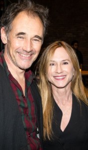 Mark Rylance greets Holly Hunter. Photo by Rob Abruzzese