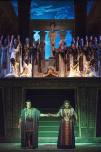 Michelle Johnson, Jonathan Burton, and Leann Sandel Pantaleo in the final scene from Verdis' Aida Photo by Rod Millington