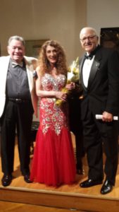 Reviewer Nino Pantano, Pianist Rosa Antonelli & Commendatore Aldo Mancusi Photo by Judy Pantano