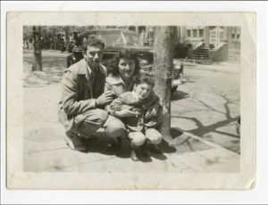 Elliott Gould with his mother and father in the mid-1940s. Photo courtesy of Elliott Gould